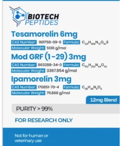 Tesamorelin & CJC-1295 (Mod GRF 1-29) & Ipamorelin Blend (12mg)
